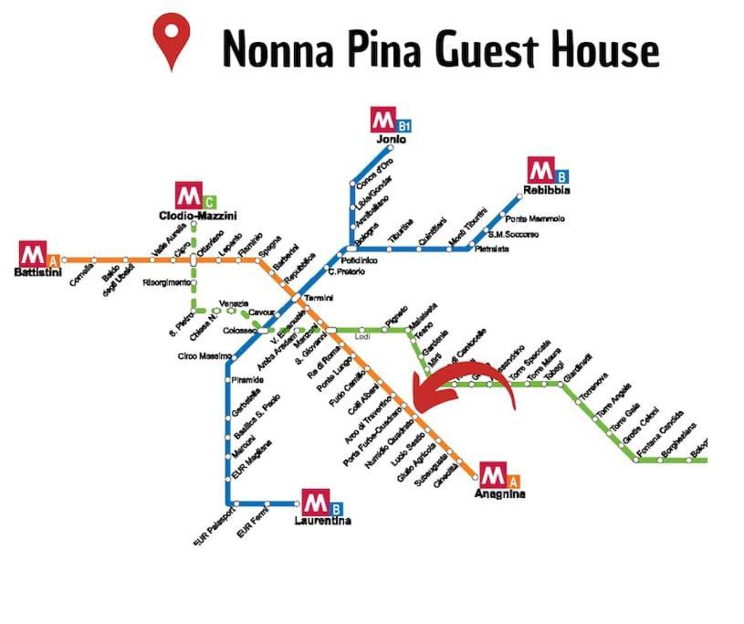 Nonna Pina Guest House Moderno Appartamento Vicino Metro AWifi,Netflix Roma Eksteriør bilde